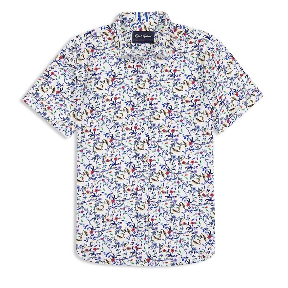 Robert Graham Landon Floral Print Slim Fit Button Down Shirt